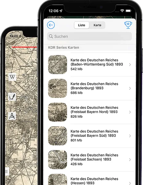 Екран каталогу історичних карт у Vetus Maps